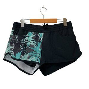 Zoot Sports 2" Shorts Womens Medium Black Athletic Triathlon Lagoon Camo Palm